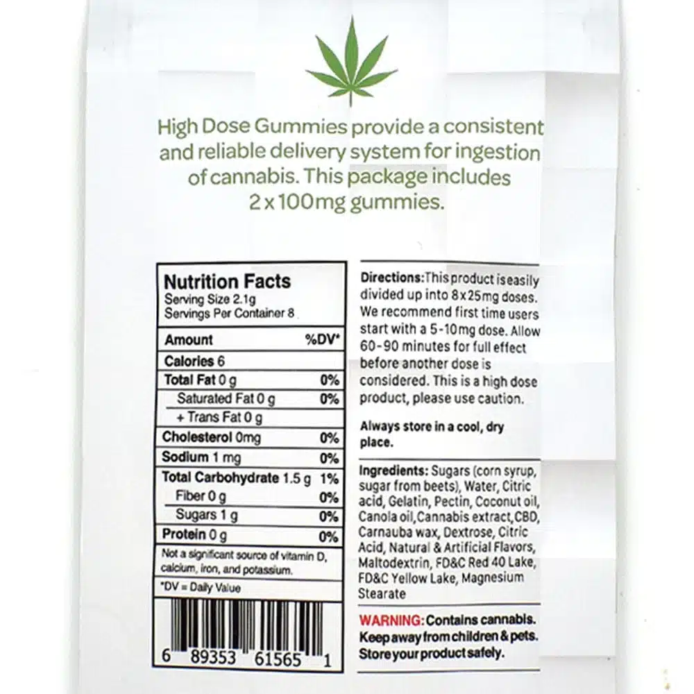 High Dose Gummies 800mg